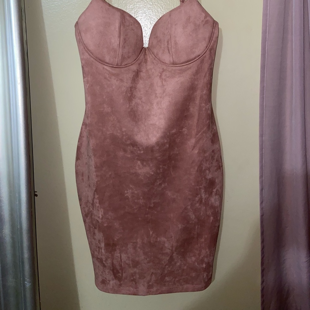 Blush pink straps dress